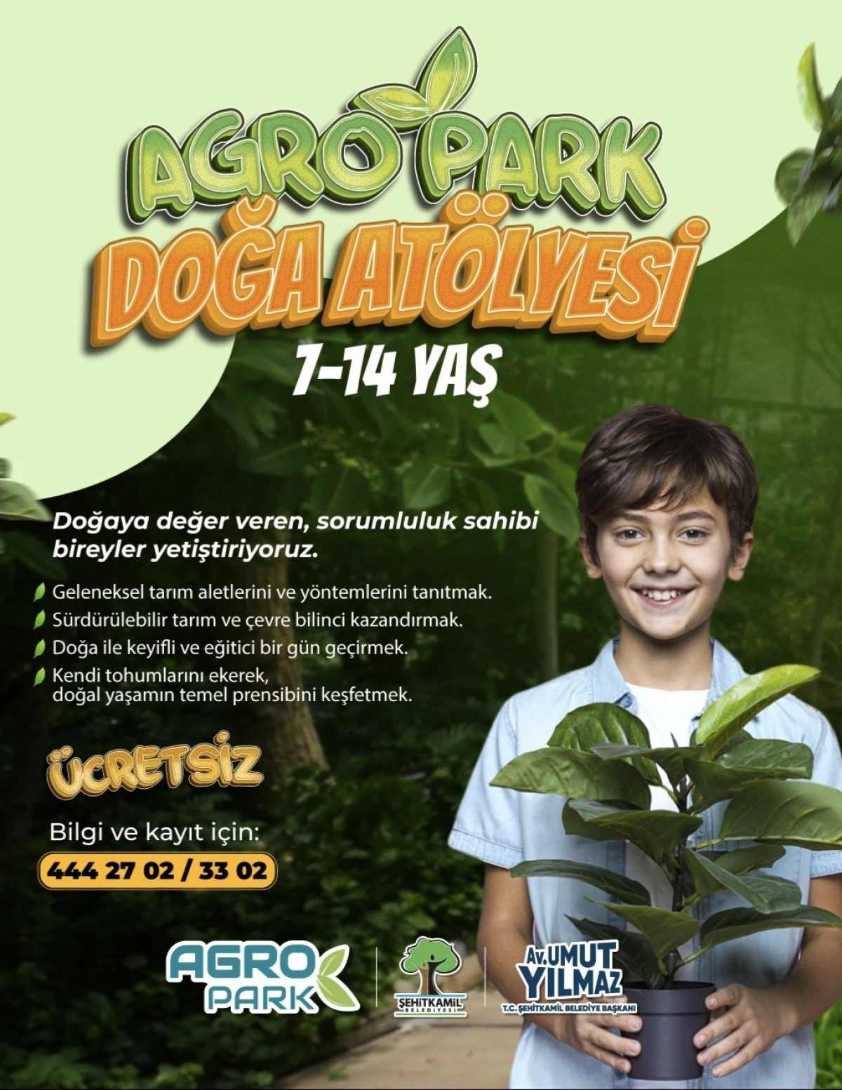 AGRO PARK DOĞA ATÖLYESİ’NDE EĞİTİMLER BAŞLIYOR  ÇOCUKLAR, AGRO PARK’TA TOPRAKLA BULUŞACAK 