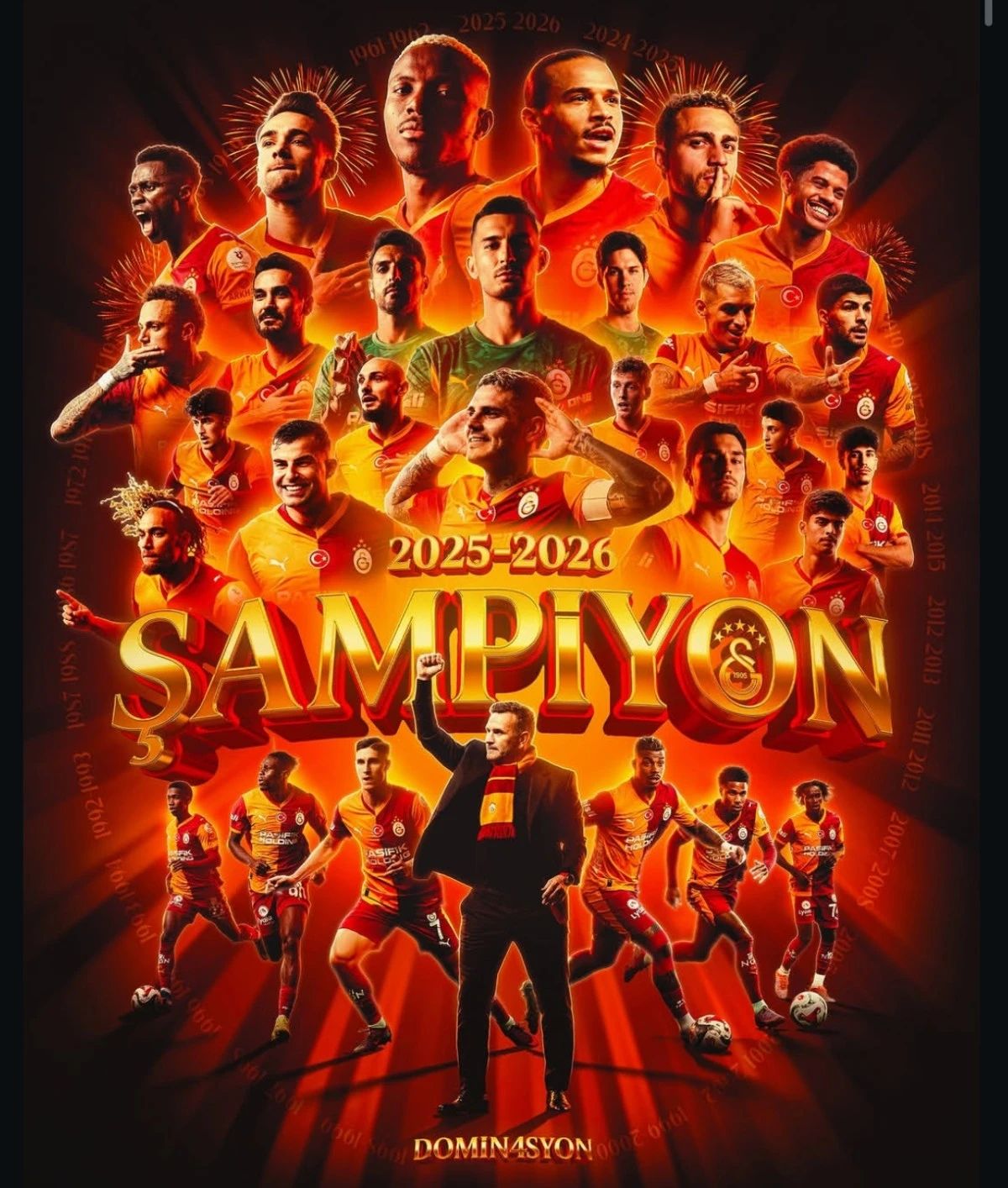 Galatasaray &uuml;st &uuml;ste 4. kez S&uuml;per Lig şampiyonu oldu ! 