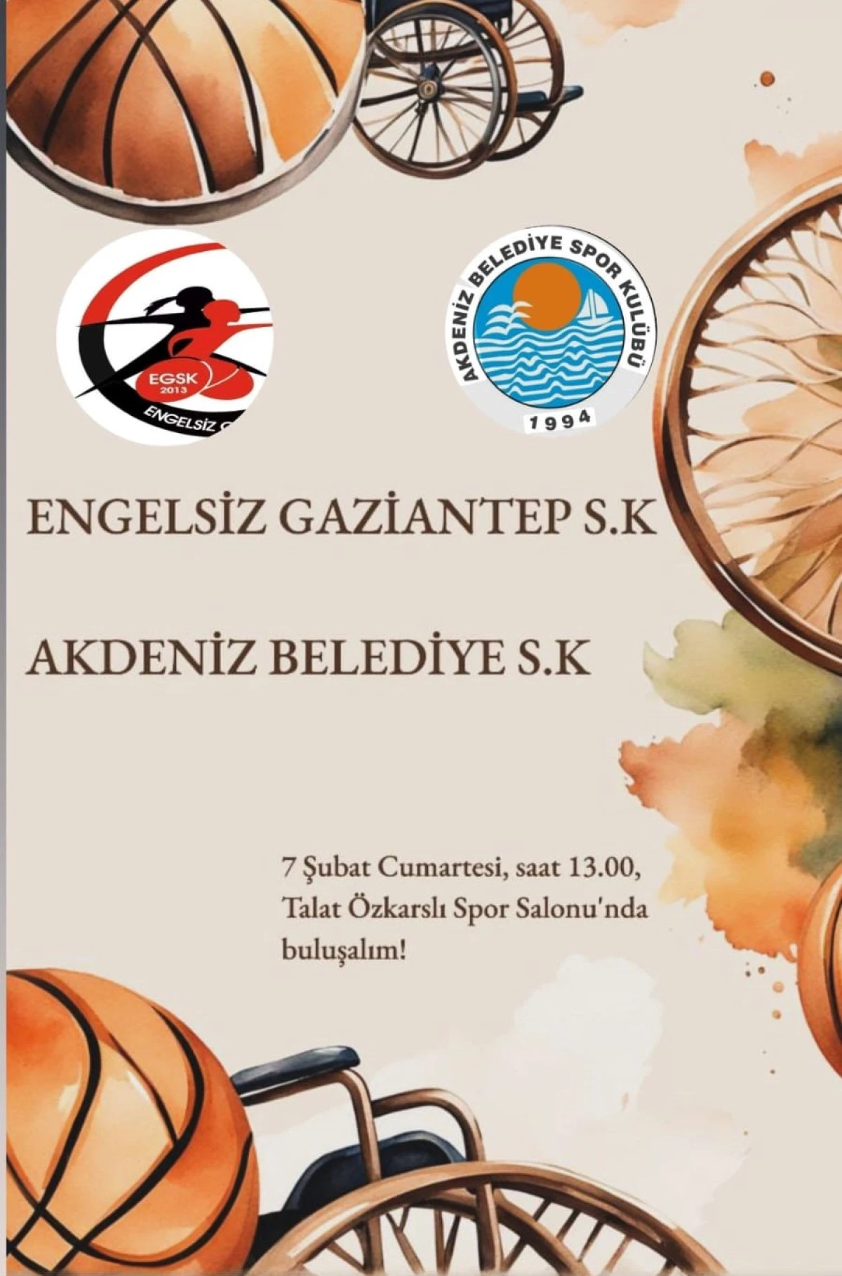 Gaziantep&rsquo;te Engelsiz Basketbol Heyecanı Başlıyor