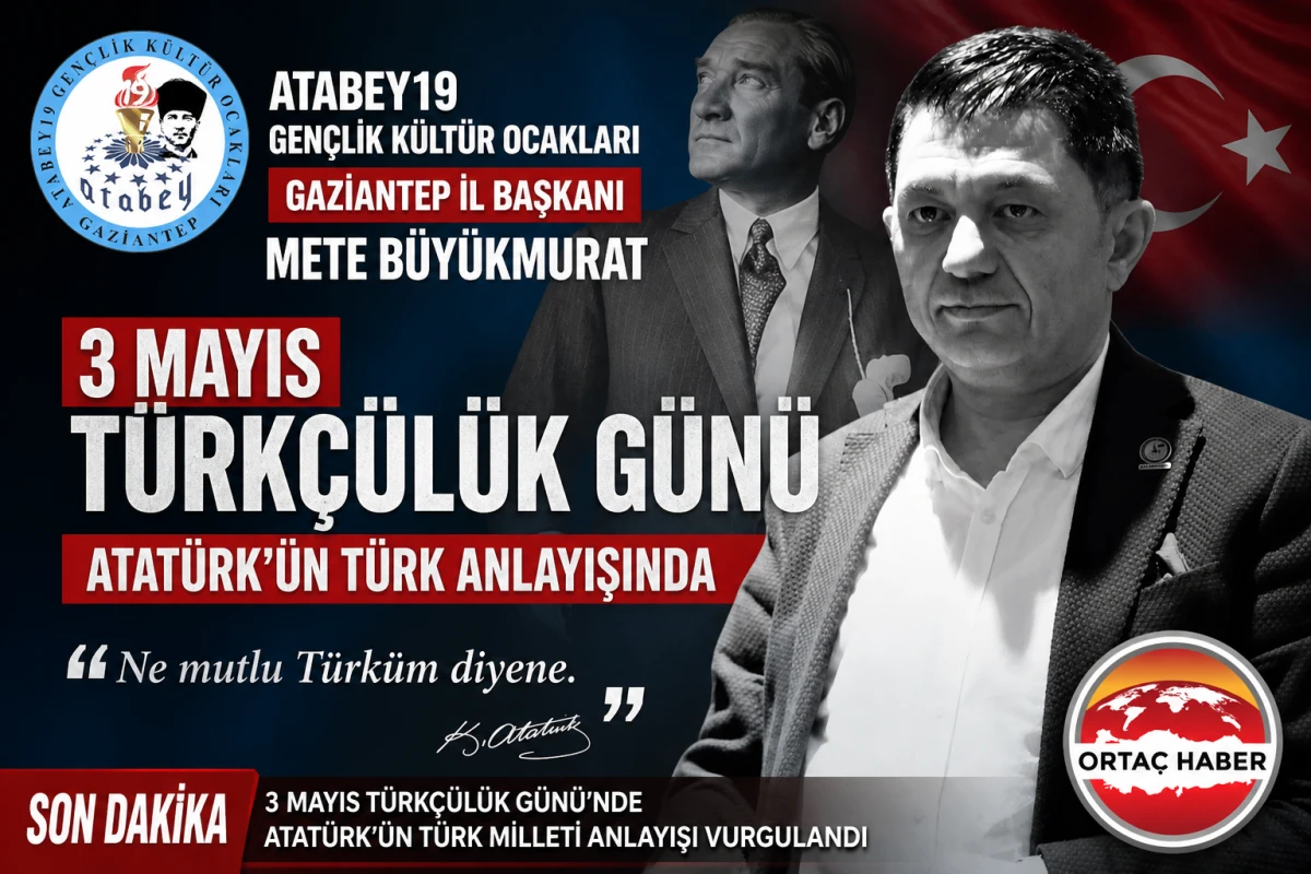 Mete B&uuml;y&uuml;kmurat&rsquo;tan 3 Mayıs T&uuml;rk&ccedil;&uuml;l&uuml;k G&uuml;n&uuml;&rsquo;nde Atat&uuml;rk vurgusu