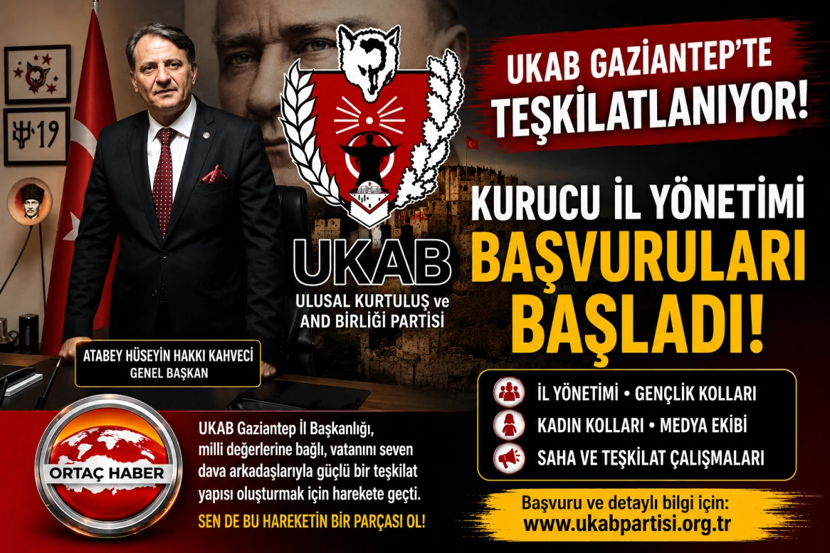 Ulusal Kurtuluş ve And Birliği Partisi Gaziantep İl Başkanlığı Kurucu Y&ouml;netimi Oluşturuluyor